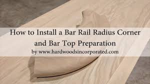 How To Install A Bar Rail Radius Corner Bar Rail Bar Top Diy Home Bar