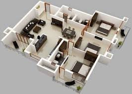 3 kamar desain rumah minimalis. Denah Inspiratif Rumah Minimalis Dengan 3 Kamar Tidur 3d Promo Jitu Com