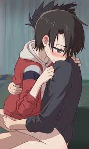 organ rn, ishida shouya, nishimiya yuzuru, koe no katachi, highres, 1boy,  1girl, arm around waist, ass grab, black shirt, blouse, blush, bottomless,  clenched hand, clothed sex, couple, girl on top, hug, implied