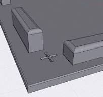 Ceramic Tile Fixture Plate and Blocks (w/ locating cross)