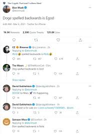 Palantir ceo joe lonsdale recently said musk was the only guy who could make dogecoin into a real currency, even on mars. Elon Musk Shills Dogecoin Again Here S What He S Tweeted