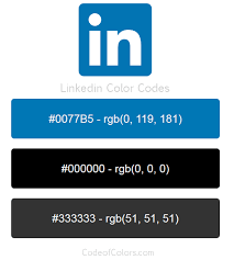 Colors Used In The Linkedin Logo And Website Website Color Palette Color Coding Color