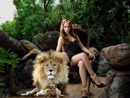 Cool wallpapers for your phone. Girl Throne Lion Cub Animal Wallpapers Hd Desktop And Mobile Backgrounds