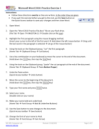 Now select index cards from the menu. Microsoft Word 2010 Practice Exercise 1 Instructions