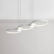31 5 39 5 Long Ajustable Ring Chandelier White Acrylic Led 3 Light Pendant Lighting Modern Kitchen Dining Room Island Chandelier Takeluckhome Com