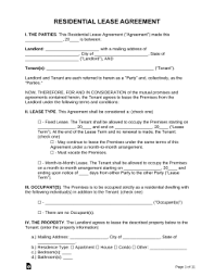 Commercial leases, such as shop leases, involve concerns that are different from those of residential leases. Free Rental Lease Agreement Template Word Pdf Eforms