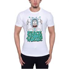 Plain anime clothing rick and morty cotton polyester retro blanks distressed t shirt for men. T Shirt Factory Rick And Morty Peace Among Worlds T Shirt White Best Price Online Jumia Egypt