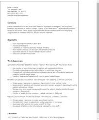 To provide the best educational value for our users, vohra wound care combined the. 1 Wound Care Nurse Resume Templates Try Them Now Myperfectresume