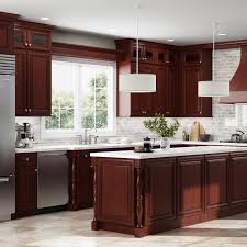 usa raised panel cherry wood kitchen