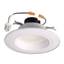 Watch your fingers, as a sharp metal clip will pop downward from the edge as the fixture emerges. Halo Recessed Lighting Rl560wh6935r 5 6 White Led Retrofit Baffle Trim Module Walmart Com Walmart Com