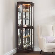 Some corner hutches even have glass racks for keeping wine glasses on display. Tall Rustic Corner Cabinet Wayfair