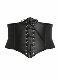 First, gently unroll the corset so that the laces are. Lace Up Faux Leather Corset Belt Shein Eur
