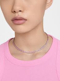 Swarovski Halsband Matrix Tennis Rosa/Silver 5681800