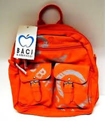 Baci E Abbracci Arancione Passeggio Zaino Sacca Borsa Gadget Offerta