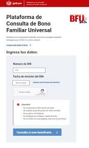 Link Bfu Bono Yo Me Quedo En Casa Bono Universal Independiente Consulta Beneficiarios Con Dni Y Como Cobrar 760 Soles
