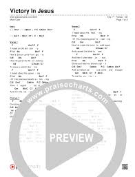 victory in jesus chord chart editable mark cole