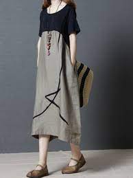 お勧め人気タイプ オリジナル aライン ロング ポケット 半袖 m 2xl カジュアル ワンピース hassyon 半袖ドレス ファッション マキシドレス