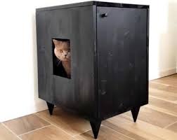Cat Litter Box Cover Pet Furniture Cat House Modern Litter Box Cabinet Made Of Spruce Wood Litter Box Covers Pet Furniture Litter Box Furniture