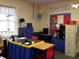 Cover Metal Teacher S Desk With Cheap Plastic Table Cloths And Border Classroom Organization Harry Potter Classroom Teacher Desk