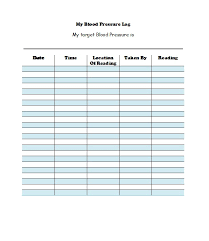 30 Printable Blood Pressure Log Templates Template Lab