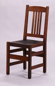 L Jg Stickley Small Side Chair With 4 Spindles In Back Signed Original Finish And Original Leather 36 5 H X 1 Small Side Chair Chair Wooden Dining Chairs