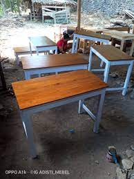 Meja makan trembesi kayu utuh minimalis harga murah model desain meja meeting dan rapat klasik modern terbaru kaki kayu besar solid. Meja Kayu Murah Harga Grosir Eceran Mebel 797374249