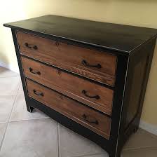 Series Of Black And Oak Pieces 1 Antique 3 Drawer Dresser In Ace Black Satin Oil Paint Drawers Stained Wit Redo Furniture Stained Dresser Staining Furniture