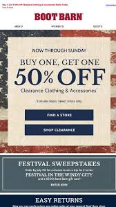 Maybe you would like to learn more about one of these? Bogo 50 Off Clearance Starts Now Boot Barn Email Archive