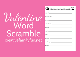 Go premium today to get unlimited access to teachervision's entire library of resources. Valentine S Day Word Scramble Printable Creative Family Fun