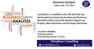 We Are Looking For An Experienced Business Analyst For Our Client Which Is Hotel Industry To Be Based Out In Business Analyst Job Posting Business Performance