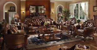 Complete living room furniture sets. Vendome 6 Piece Complete Living Room Set In Cherry Finish By Acme 52000 6
