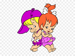 Download Flintstones Characters Cartoon Images Pebbles And Bam Bam Svg Clipart 4150676 Pinclipart