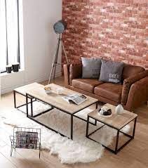 les 3 tables basses lofts et le porte revue en metal table basse deco maison interieur table basse salon