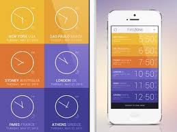 Time Zone App Design Digrafo Iphone