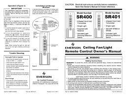 1 year limited manufacturer's warranty. Emerson Sr400 Owner S Manual Pdf Download Manualslib