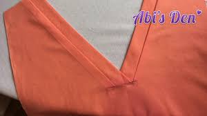How to get a nice v on a knit v neckline. How To Make Scrubs V Neck Placket Abi S Den Sewwithabi Youtube