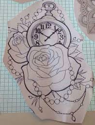 Tattoo Idee Nick V Klant Tattoo Stencil Outline Time Piece Tattoo Tattoo Stencils
