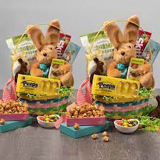 Gourmet easter gift baskets from hickory farms. Double Bunny Easter Baskets By Gourmetgiftbaskets Com