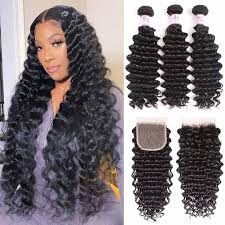 Beauty forever hair are designed to provide a comfortable and natural experience and result in a voluminous look. Buy Beauty Forever Hair 8a Grade Malaysian Deep Wave 3 Bundles With Lace Closure 4x4 Inch Free Part Unprocessed Virgin Human Hair Deep Curly Bundles With Lace Closure Natural Color 16 18 20 14