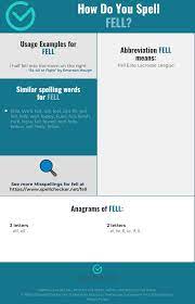 of rocks desprendimiento (m) ; Correct Spelling For Fell Infographic Spellchecker Net