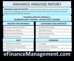 It is the square root of the variance. Variance Analysis Report Formula Sample Report Reasons Uses