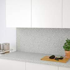 This kitchen is ideal if you are looking for a grey gloss kitchen with a contemporary look and feel. Saljan Light Grey Mineral Effect Laminate Worktop 246x3 8 Cm Ikea