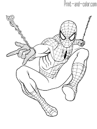 Show your kids a fun way to learn the abcs with alphabet printables they can color. Spider Man Coloring Pages Print And Color Com Coloring Library