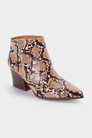 Qupid Nava Snake Ankle Boot Francescas