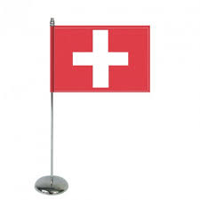 Soyez fier de vous procurer un drapeau suisse pour représenter votre belle nation ! Drapeau De Table Europrestige Suisse En Satin Faber France