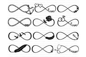 36 Infinity Bundle Svg Files Infinity Symbols Love Paw Heart Birds Nurce