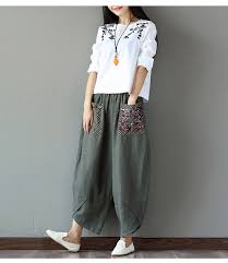 Pantalons Wo Grande Taille Hommes Casual Pantalon Taille Elastique Ample En Lin Coupe Droite Pantalon Vetements Accessoires