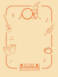 音樂節線描邊框背景 drawing borders line drawing music festival