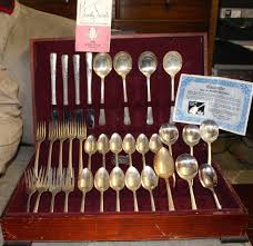 Vintage 34 Piece 1881 W M A Rogers Sectional Pattern By Oneida Ltd Silverware Oneida Vintage Sectional