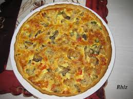 Quiche Au Poulet Poivrons Et Champignons Gateau Design Rhizlane Quiche Poulet Quiche Poulet